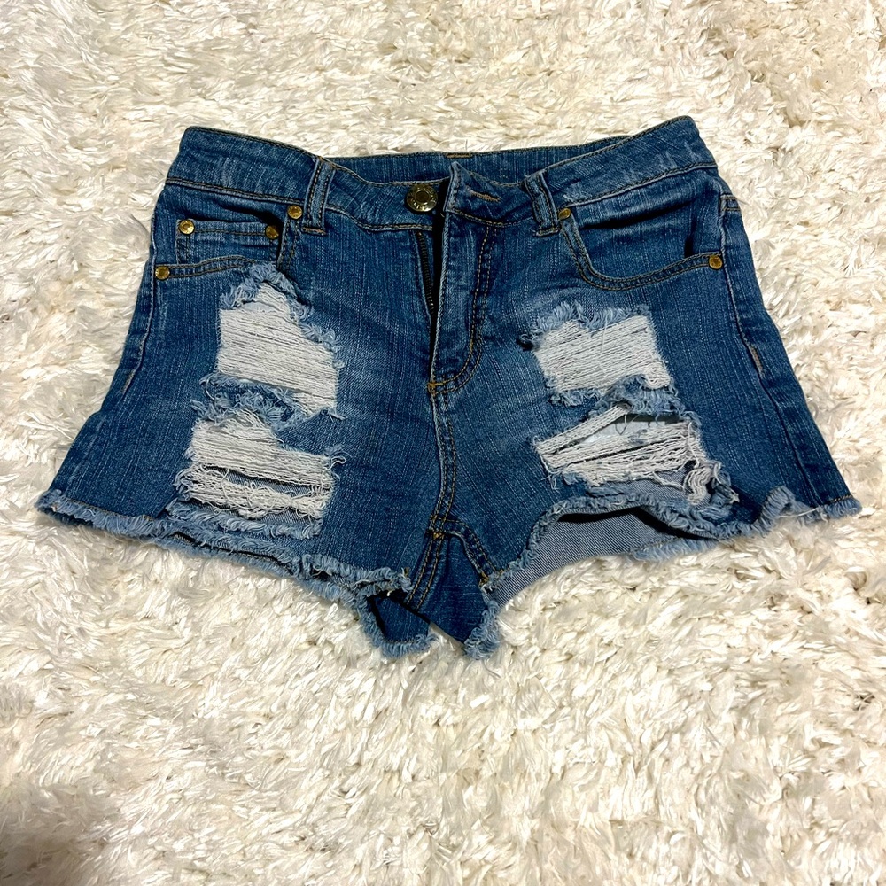 Denim shorts